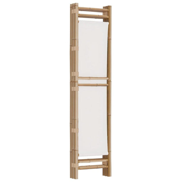 Folding 3 Panel Room Divider 120 Cm Bamboo And Canvas Screens & Room Dividers