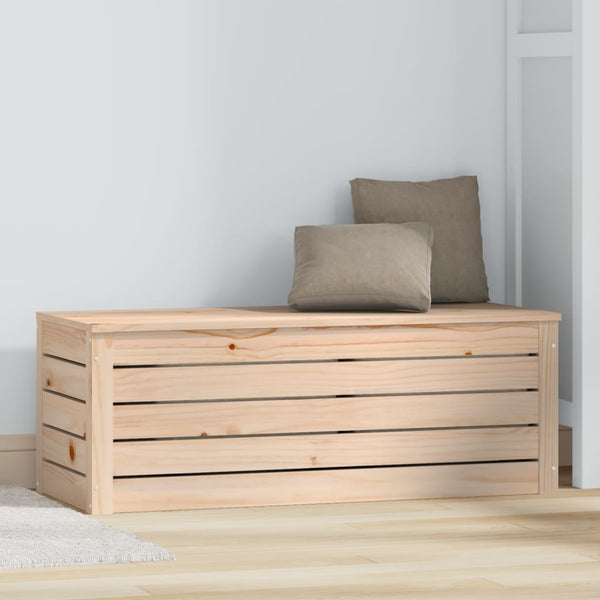 Vidaxl Storage Box 89X36.5X33 Cm Solid Wood Pine Storage Boxes
