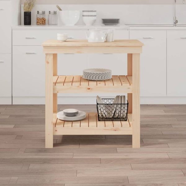 Work Bench 78.5X50x80 Cm Solid Wood Pine Work Benches