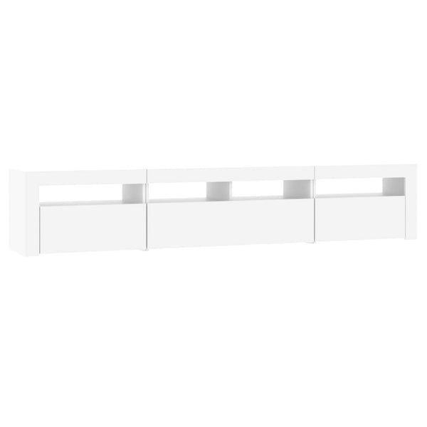 Tv Cabinet With Led Lights White 210X35x40 Cm Tv Stands & Entertainment Units