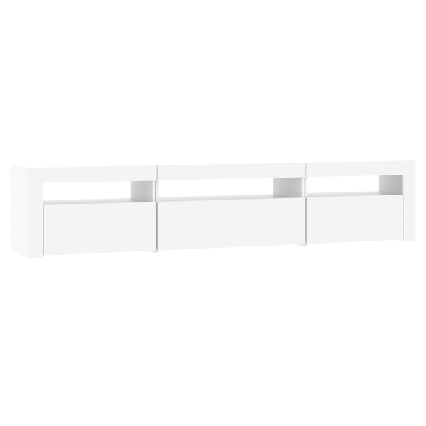 Tv Cabinet With Led Lights White 195X35x40 Cm Tv Stands & Entertainment Units