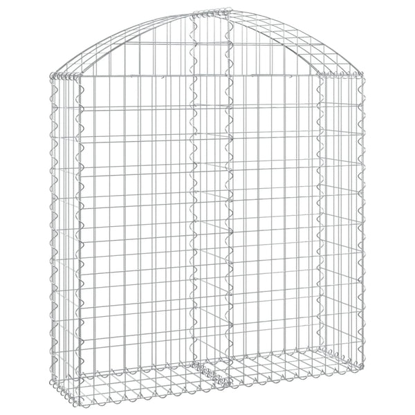 Vidaxl Arched Gabion Basket 100X30x100/120Cm Galvanised Iron Gabion Baskets
