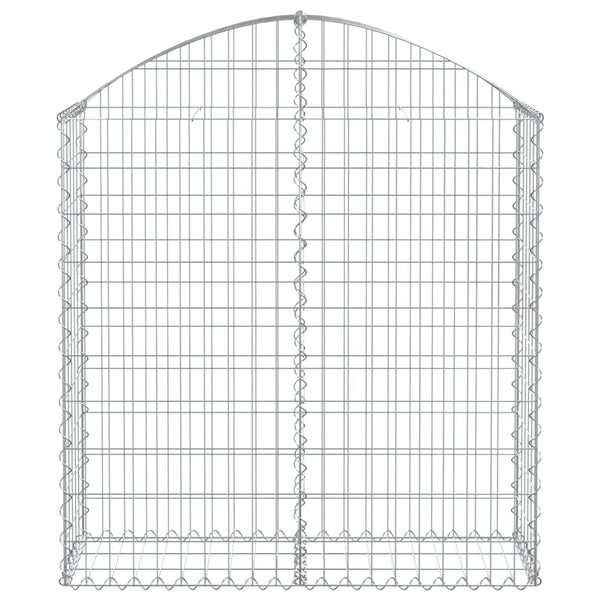 Vidaxl Arched Gabion Basket 100X30x100/120Cm Galvanised Iron Gabion Baskets