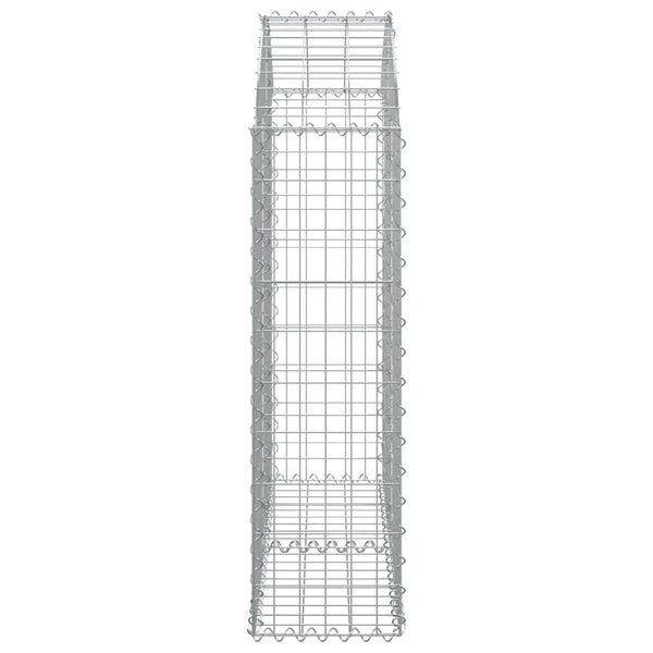 Vidaxl Arched Gabion Basket 100X30x100/120Cm Galvanised Iron Gabion Baskets