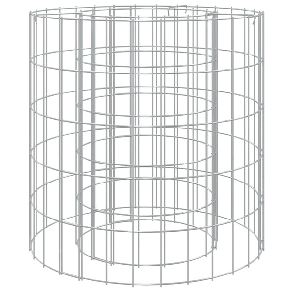 Vidaxl Gabion Fire Pit 50 Cm Galvanised Iron Fire Pits