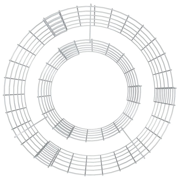 Vidaxl Gabion Fire Pit 50 Cm Galvanised Iron Fire Pits