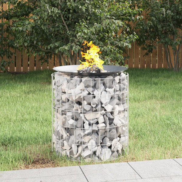 Vidaxl Gabion Fire Pit 50 Cm Galvanised Iron Fire Pits