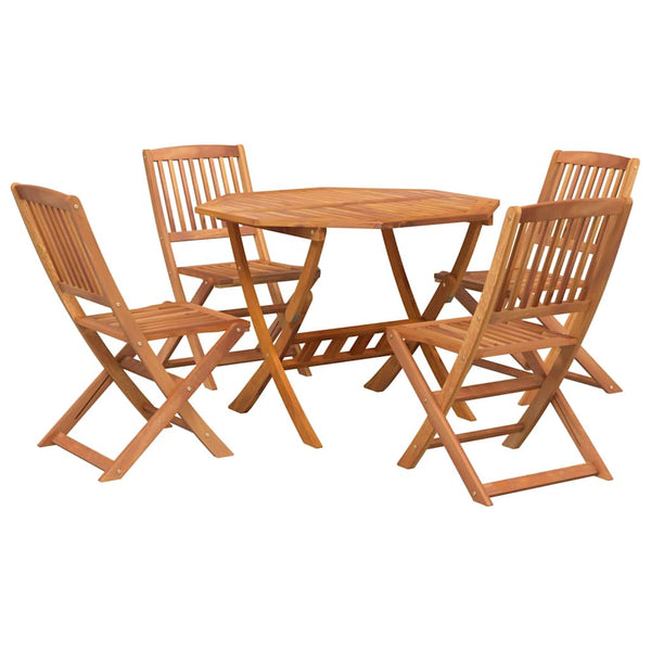 Vidaxl 5 Piece Garden Dining Set Solid Wood Acacia Outdoor Dining Sets