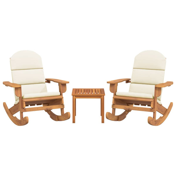 Vidaxl 3 Piece Adirondack Garden Lounge Set Solid Wood Acacia Loungers