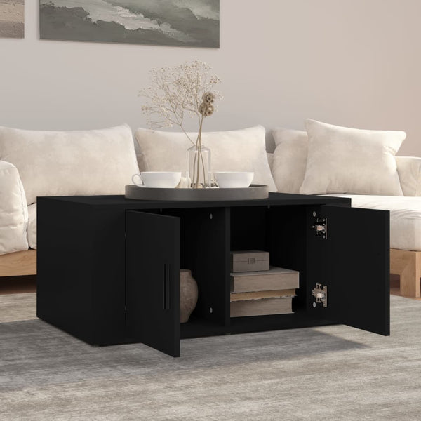 Coffee Table Black 80X50x36 Cm Engineered Wood Coffee Tables