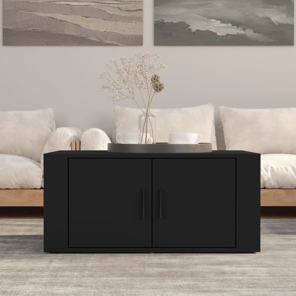 Coffee Table Black 80X50x36 Cm Engineered Wood Coffee Tables