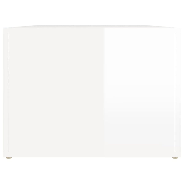 Coffee Table High Gloss White 80X50x36 Cm Engineered Wood Coffee Tables