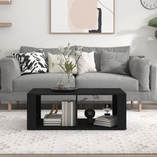 Vidaxl Coffee Table Black 100X50x36 Cm Engineered Wood Coffee Tables