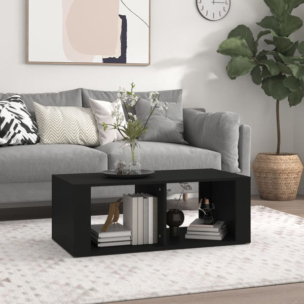 Vidaxl Coffee Table Black 100X50x36 Cm Engineered Wood Coffee Tables