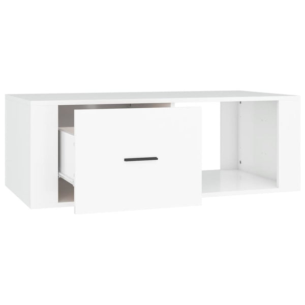 Coffee Table White 100X50.5X35 Cm Engineered Wood Coffee Tables