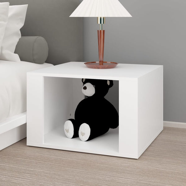Bedside Table White 57X55x36 Cm Engineered Wood Bedside Tables