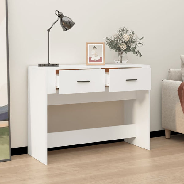 Console Table White 100X39x75 Cm Engineered Wood Tables