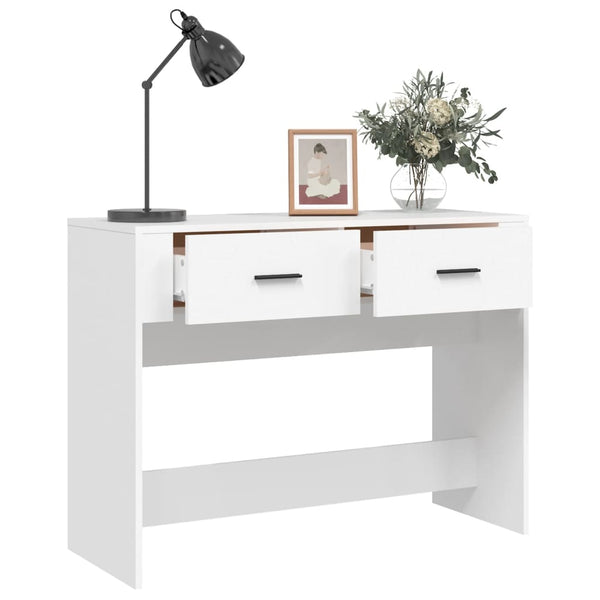 Console Table White 100X39x75 Cm Engineered Wood Tables