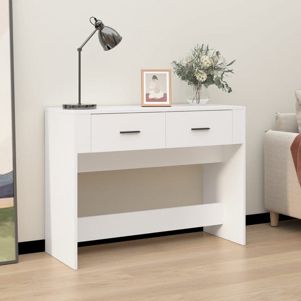 Console Table White 100X39x75 Cm Engineered Wood Tables