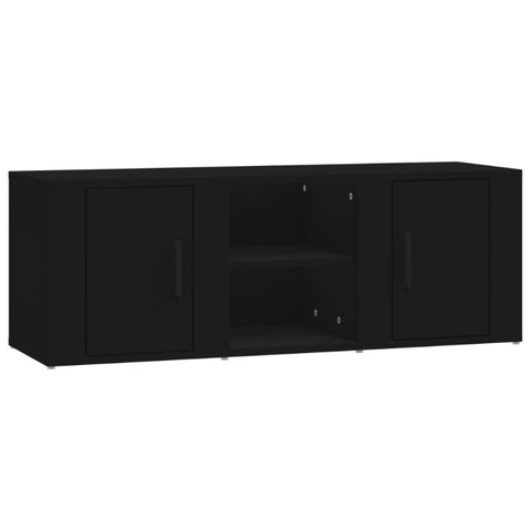 Tv Cabinet Black 100X31.5X35 Cm Engineered Wood
