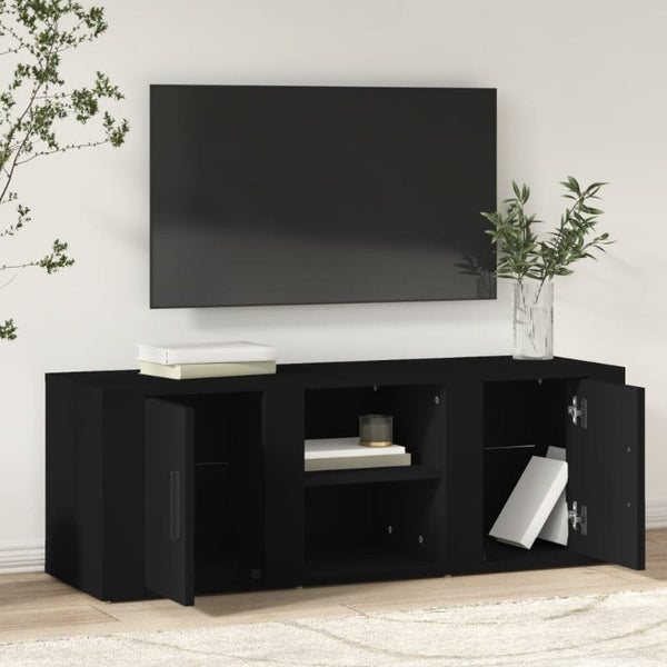 Tv Cabinet Black 100X31.5X35 Cm Engineered Wood