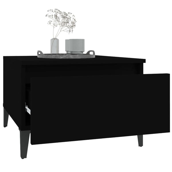 Side Table Black 50X46x35 Cm Engineered Wood Side Tables