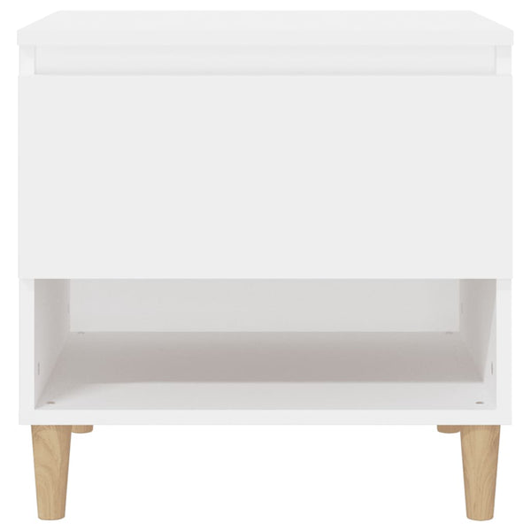 2 Pcs White 50X46x50 Cm Engineered Wood Bedside Tables
