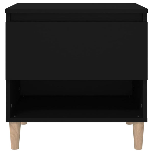 Bedside Table Black 50X46x50 Cm Engineered Wood Bedside Tables