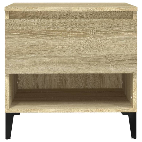 2 Pcs Sonoma Oak 50X46x50 Cm Engineered Wood Side Tables