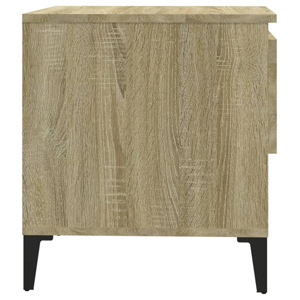 2 Pcs Sonoma Oak 50X46x50 Cm Engineered Wood Side Tables
