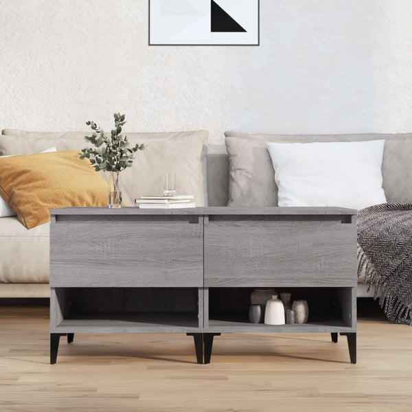 2 Pcs Grey Sonoma 50X46x50 Cm Engineered Wood Side Tables
