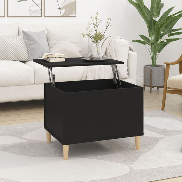 Coffee Table Black 60X44.5X45 Cm Engineered Wood Coffee Tables