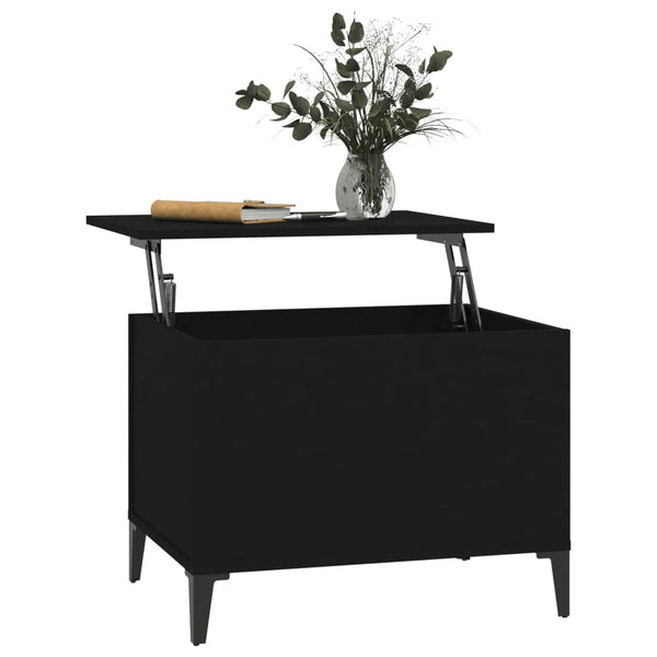 Coffee Table Black 60X44.5X45 Cm Engineered Wood Coffee Tables