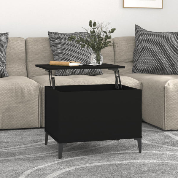 Coffee Table Black 60X44.5X45 Cm Engineered Wood Coffee Tables
