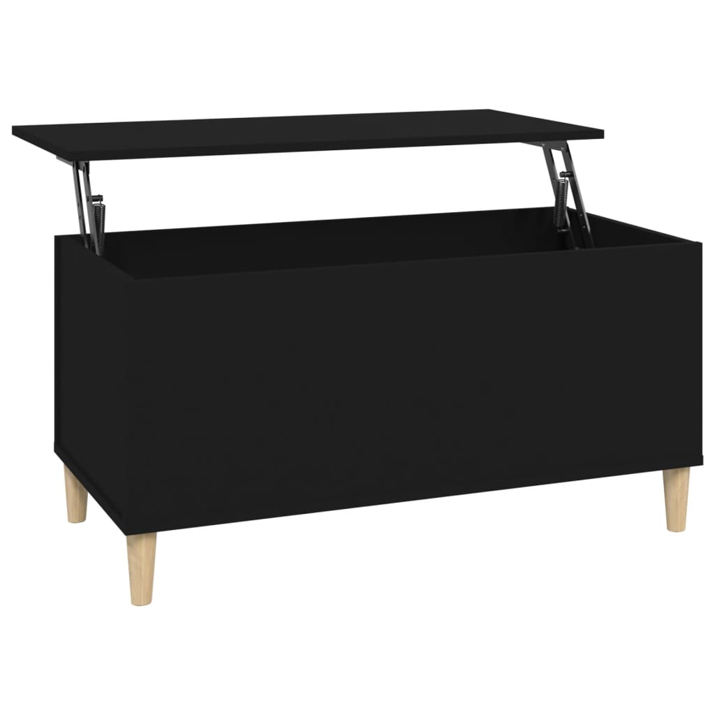 Coffee Table Black 90X44.5X45 Cm Engineered Wood Coffee Tables