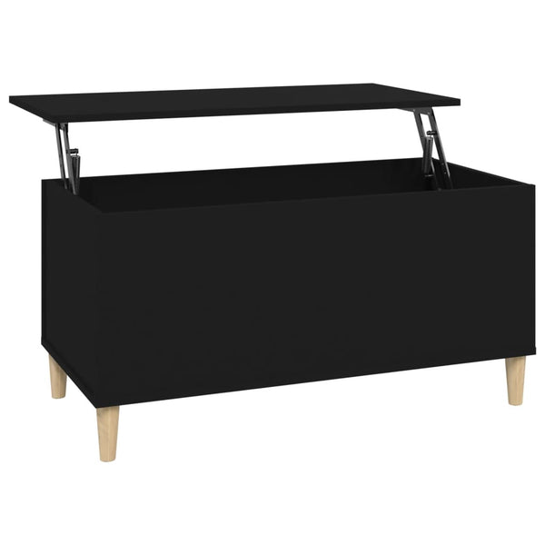 Coffee Table Black 90X44.5X45 Cm Engineered Wood Coffee Tables