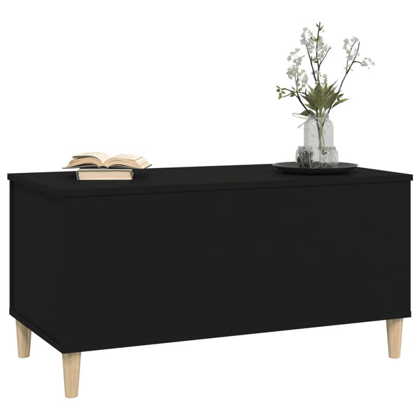 Coffee Table Black 90X44.5X45 Cm Engineered Wood Coffee Tables