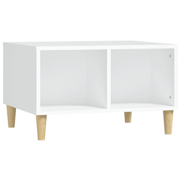 Coffee Table White 60X50x36.5 Cm Engineered Wood Coffee Tables