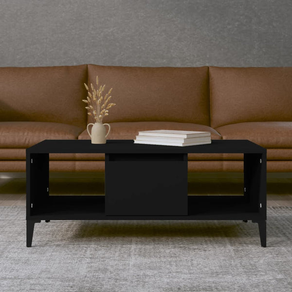 Vidaxl Coffee Table Black 90X50x36.5 Cm Engineered Wood Coffee Tables