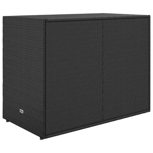 Garden Storage Cabinet Black 100X55.5X80 Cm Poly Rattan Cabinets & Cupboards