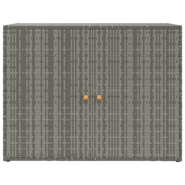 Garden Storage Cabinet Grey 100X55.5X80 Cm Poly Rattan Tool Cabinets & Cupboards