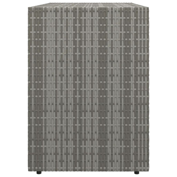 Garden Storage Cabinet Grey 100X55.5X80 Cm Poly Rattan Tool Cabinets & Cupboards