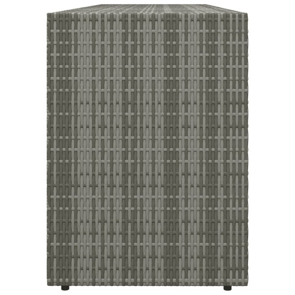 Vidaxl Garden Storage Cabinet Grey 198X55.5X80 Cm Poly Rattan Storage Boxes