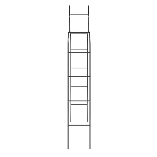 2 Pcs Black 120X38x260 Cm Steel Garden Arches