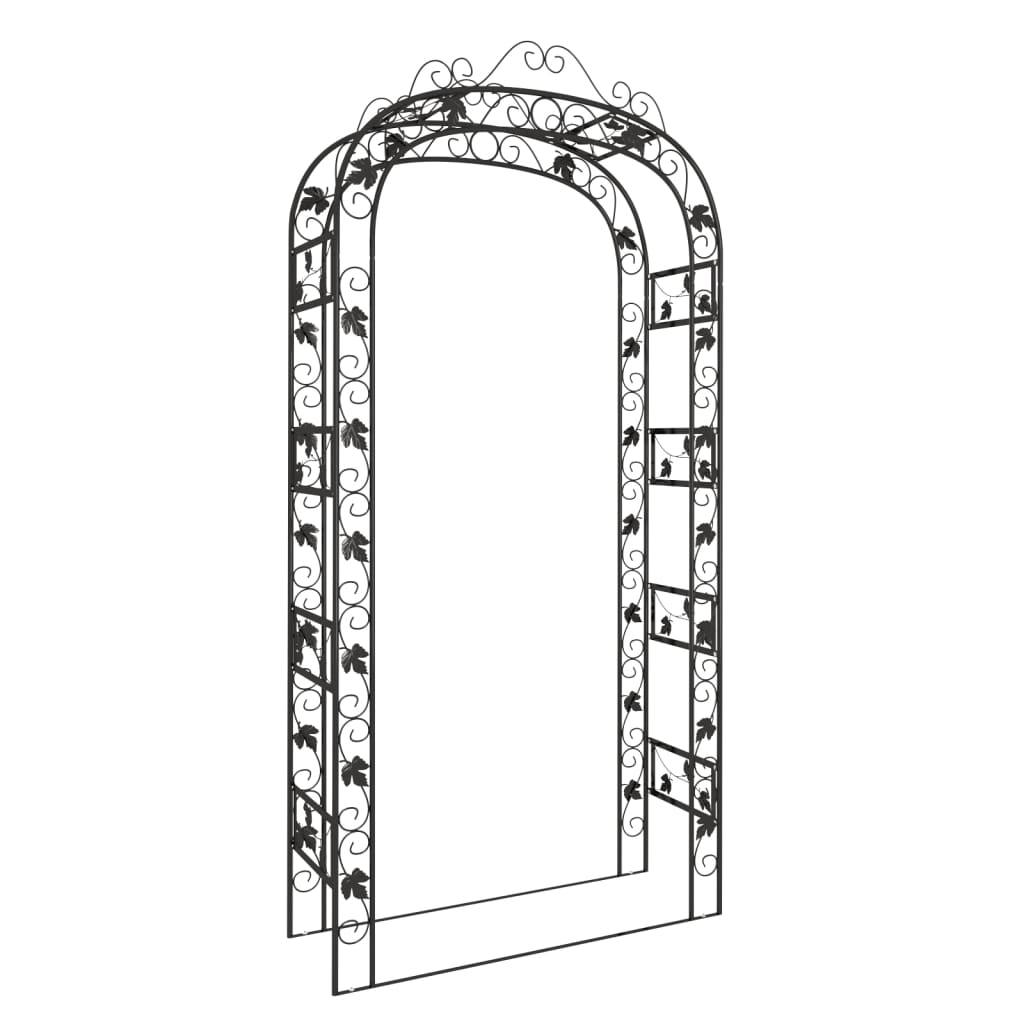 Garden Arch Black 116X45x240 Cm Steel Garden Arches