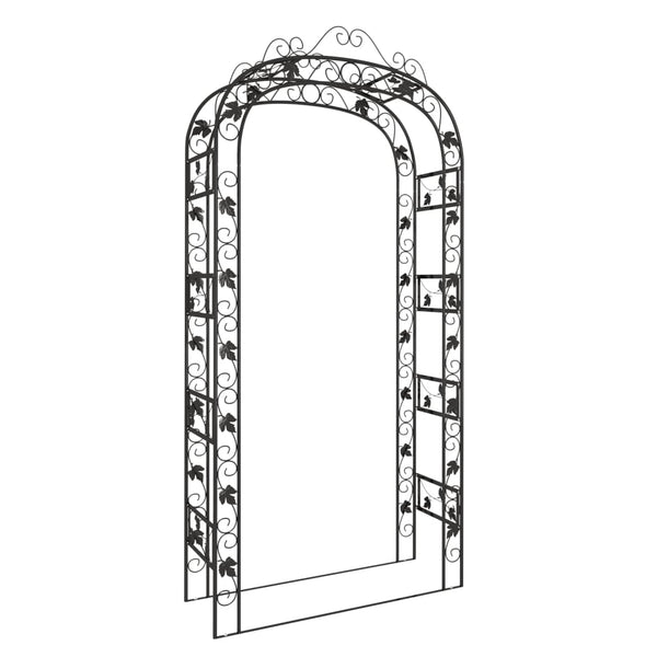 Garden Arch Black 116X45x240 Cm Steel Garden Arches