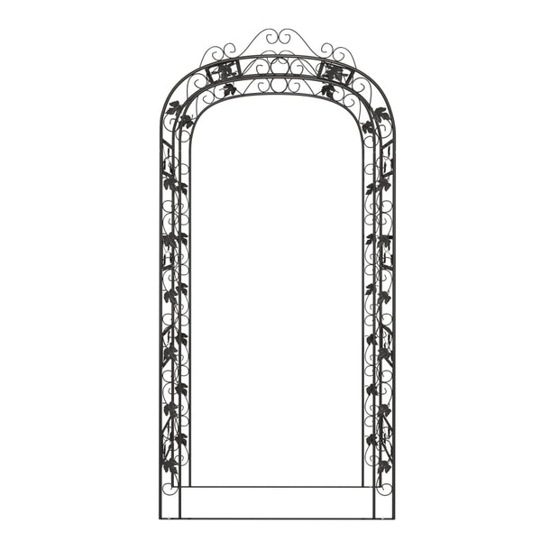 Garden Arch Black 116X45x240 Cm Steel Garden Arches