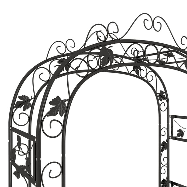 Garden Arch Black 116X45x240 Cm Steel Garden Arches