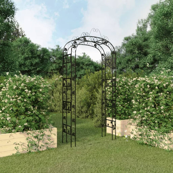 Garden Arch Black 116X45x240 Cm Steel Garden Arches