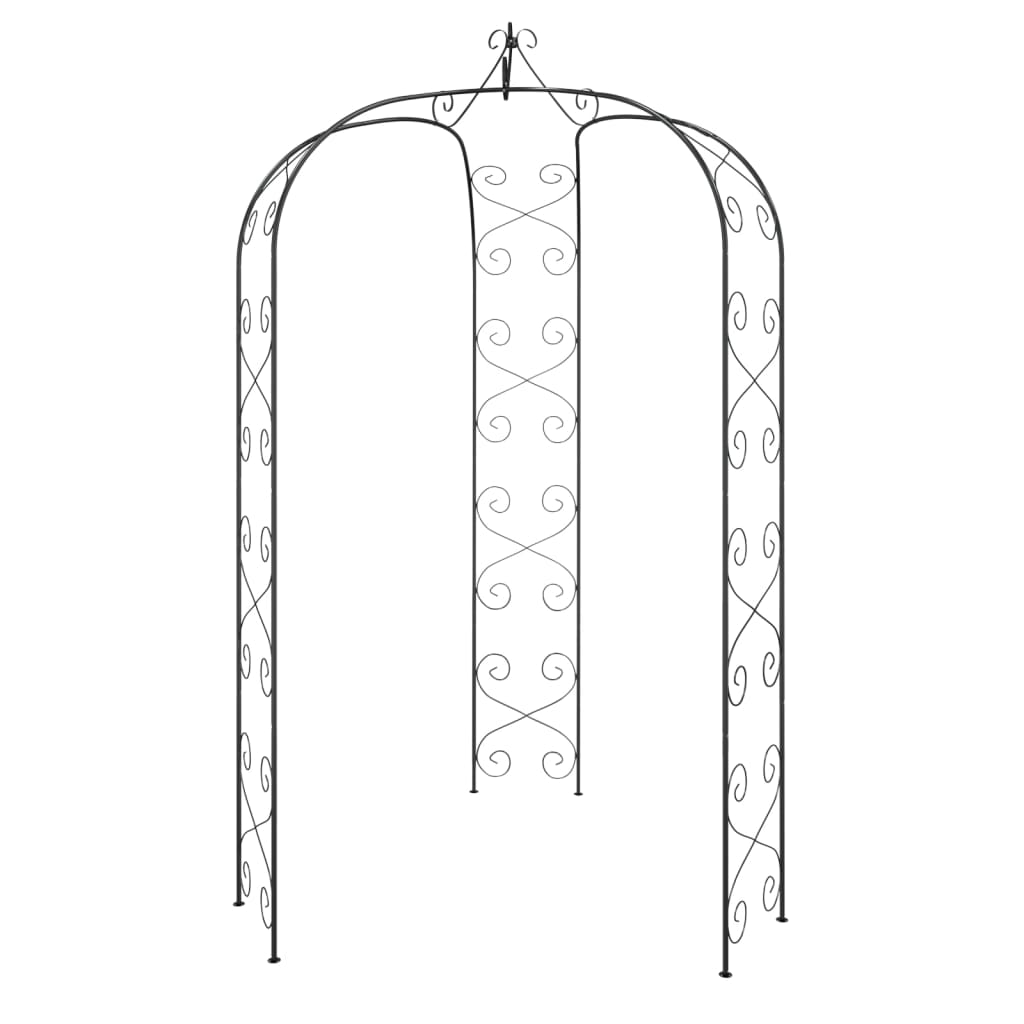 Garden Arch Black A180x255 Cm Steel Garden Arches